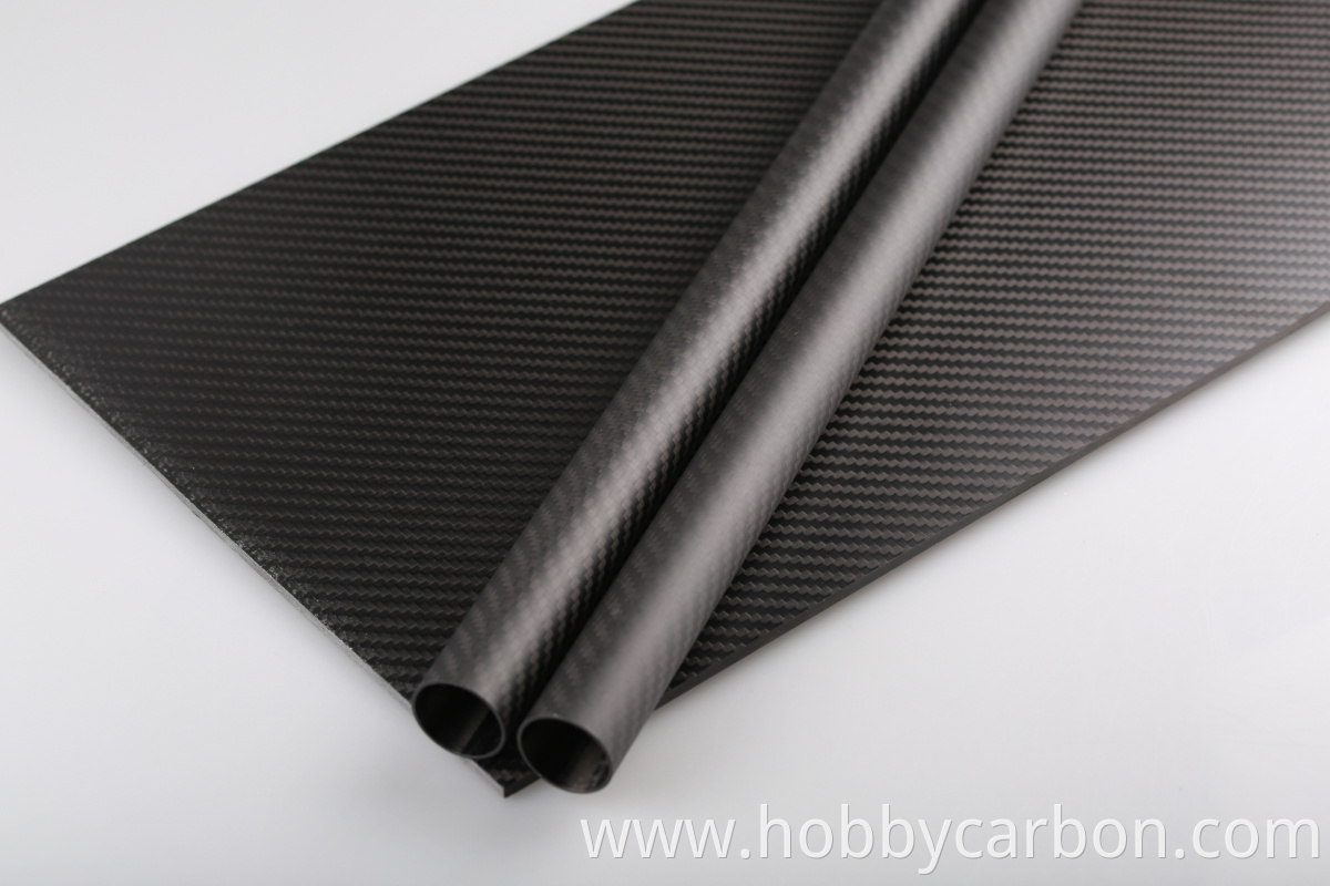 Matte Finish Carbon Fiber Tube Pates